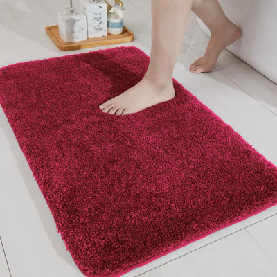 NBSdecor Microfiber Door Mat(Red, Small)