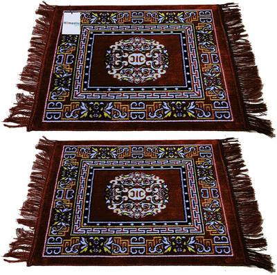 HOMESTIC by Kuber Industries Velvet Prayer Mat(Royal Blue, Free, Pack of 2)