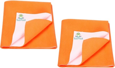 Tod Pool Cotton Baby Bed Protecting Mat(Peach, Large, Pack of 2)