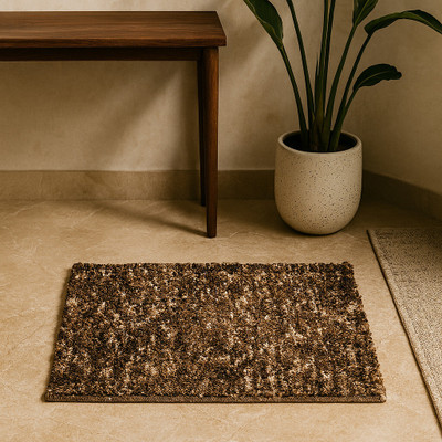 ELEGANT WEAVERS Microfiber Door & Floor Mat(Tan, Medium)