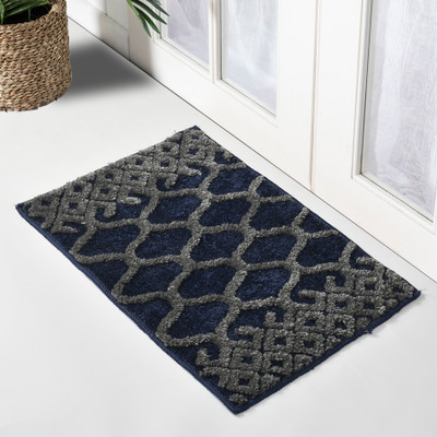 VIKCLIQUE Microfiber Door Mat(Doormat120DarkBlue, Large)