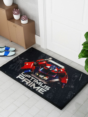 Athom Living Nylon Door Mat(Black::Red, Medium)