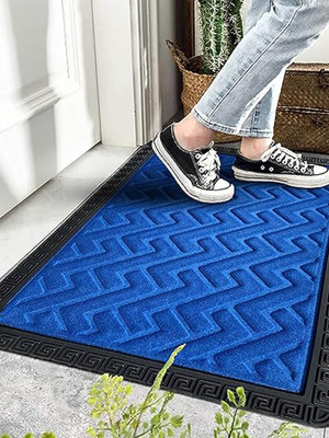 Amazelo Cart PP (Polypropylene) Door Mat(Blue, Medium)