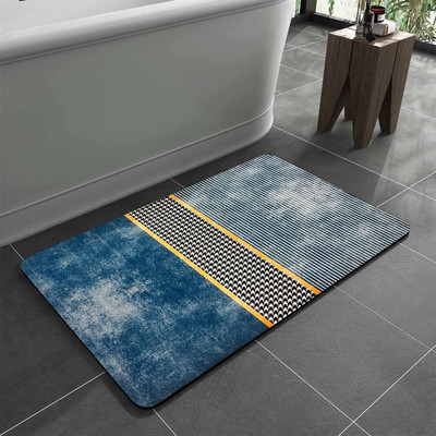 smf Rubber Door Mat(Denim Blue, Medium)