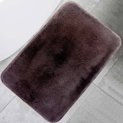 RM Handloom Polyester Door Mat(Fur Coffee, Medium)
