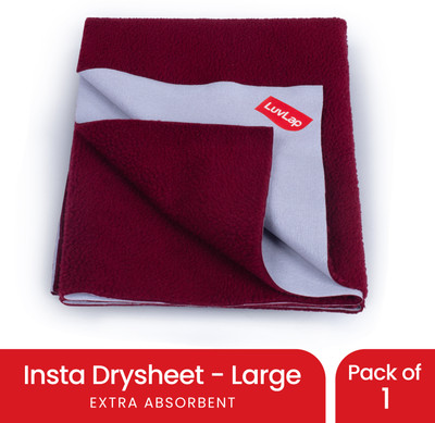 LuvLap Cotton Baby Bed Protecting Mat(Maroon, Large)