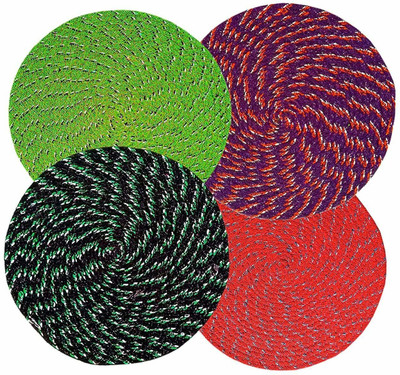 Soulful Creations Cotton Floor Mat(Multicolor, Pack of 4, Medium)