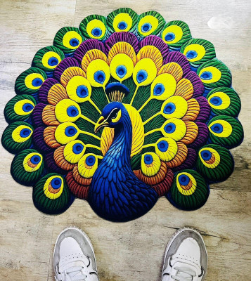 Lkmat PVC (Polyvinyl Chloride) Floor Mat(Multicolor, Medium)