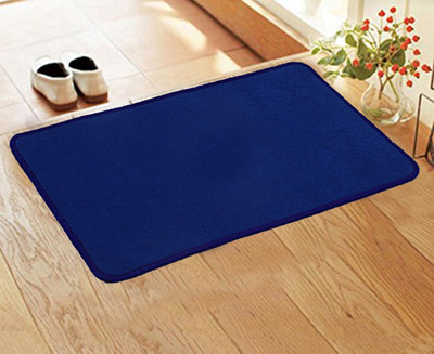 KUBER INDUSTRIES Microfiber Door Mat(Blue, Free)