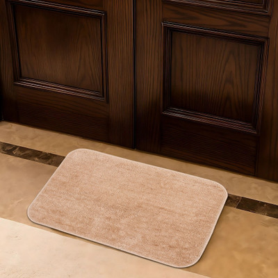 Enrich Homes Microfiber Floor Mat(Beige, Medium)