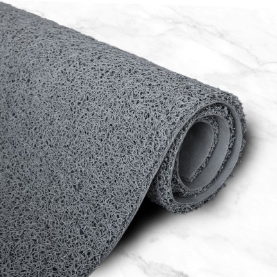 TurtleGrip PVC (Polyvinyl Chloride) Floor Mat(Multipurpose commercial loofah floor mat Grey 60x40cm, Large)