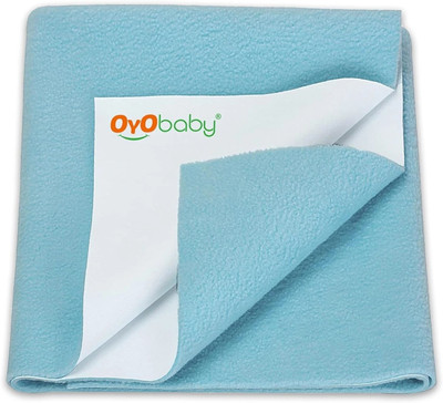 Oyo Baby Cotton Baby Bed Protecting Mat(Sea Blue, Small)