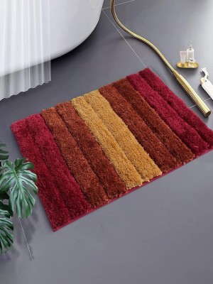 MODERN FAB Microfiber, Polyester Floor Mat(Red, Large)