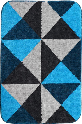 Saral Home Polyester Bathroom Mat(Turq, Medium)