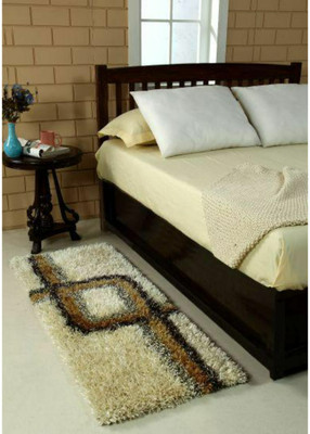 Riya Handloom Polyester Floor Mat(Cream, Free)