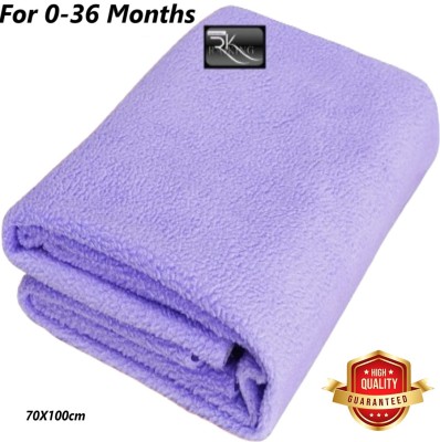 Rajking Fleece Baby Bed Protecting Mat(Purple, Bed Protector, dry sheet, For 0-36 MONTHS BABY, Mattress protector, Medium)