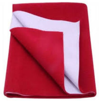 Adore Fleece Baby Bed Protecting Mat(Red, Small)