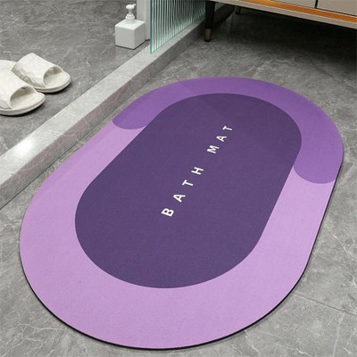 DestinyHome Rubber Bathroom Mat(Purple, Medium)