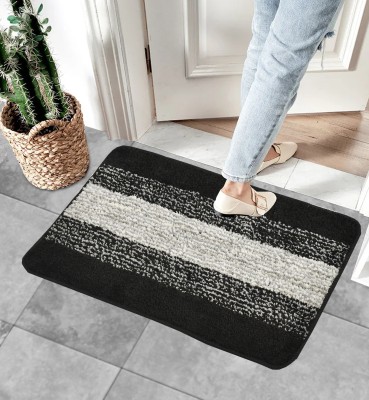 Damac Microfiber Floor Mat(Black, Medium, Pack of 2)