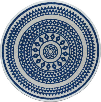 house of handmade Cotton Floor Mat(Blue, Medium)