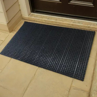 Feynman Plastic Door Mat(Black, Medium)