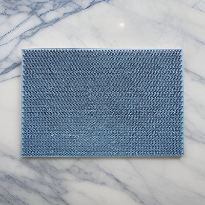 safe steps Rubber Door Mat(Blue, Medium)