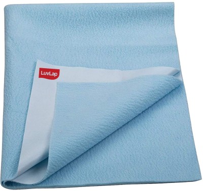 LuvLap Cotton Baby Bed Protecting Mat(Sky Blue, Medium)