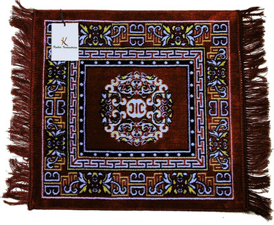 KUBER INDUSTRIES Velvet Prayer Mat(Brown, Free)
