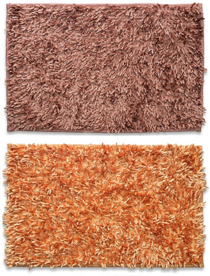 EXOTICE Polyester Door Mat(Beige & Gold, Medium, Pack of 2)