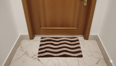 Blissful Amyra Homes Microfiber Door & Floor Mat(Beige, Pack of 2, Medium)