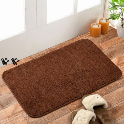 Draaevion Microfiber Floor Mat(Brown, Small)