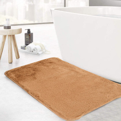 RM Handloom Microfiber, Polyester Door Mat(Fur Camel, Large)