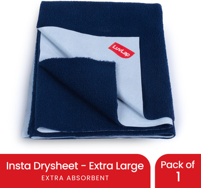 LuvLap Cotton Baby Bed Protecting Mat(Navy Blue, Extra Large)