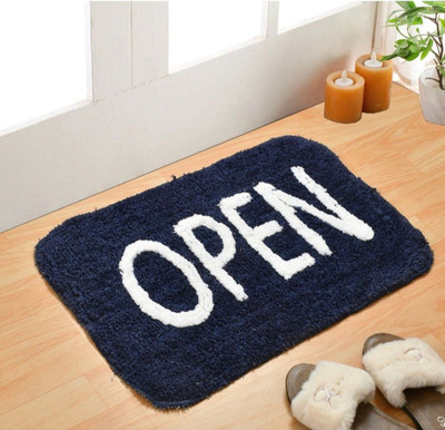 Nirawals Microfiber Floor Mat(Blue, Medium, Pack of 2)