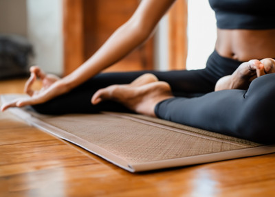 Das Departmental Store Size 3 x 3.6 feet Natural Cool Rattan Brown 5 mm Yoga Mat