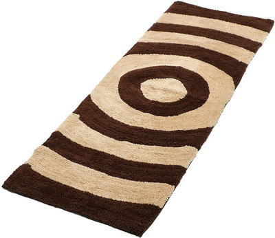 TURIYA Polyester Floor Mat(Brown, Medium)