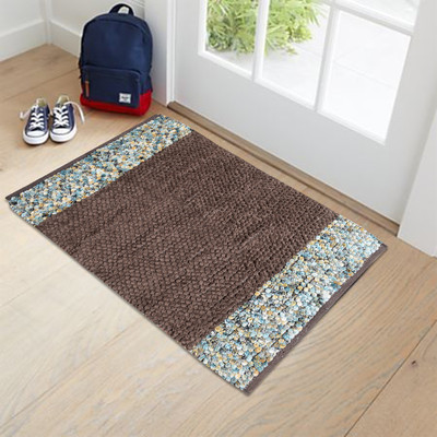 LADLI JEE Silk Floor Mat(Brown, Medium)