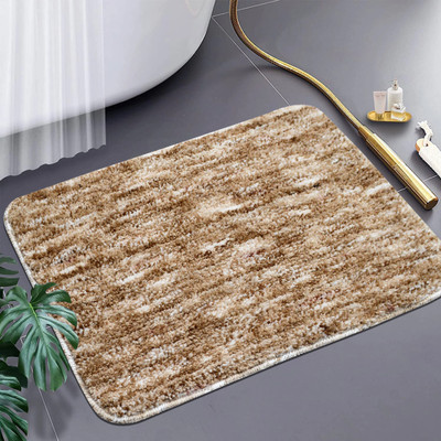 LADLI JEE Microfiber Bathroom Mat(Beige, Medium)