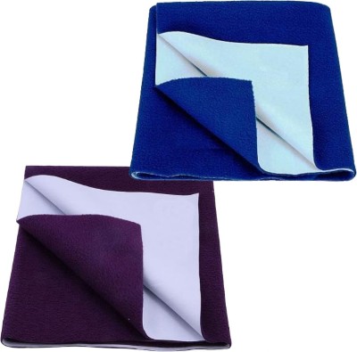 Shivani Enterprises Fleece Baby Bed Protecting Mat(Purple, Royal Blue1, Small, Pack of 2)
