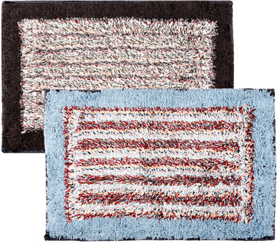 KUBER INDUSTRIES Microfiber Door Mat(Multicolor, Medium, Pack of 2)