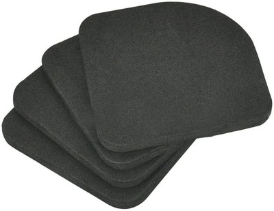 HEXONIQ Rubber Floor Mat(Black, Medium, Pack of 16)
