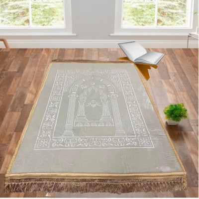 DEESAK Velvet Prayer Mat(White, Medium)