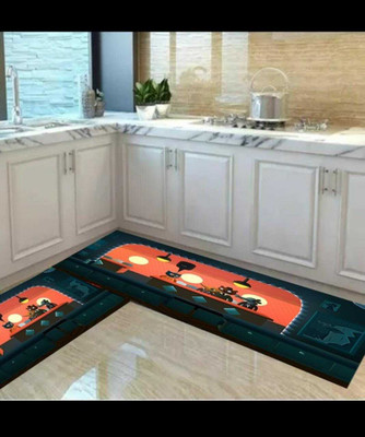 DAZZIBOA Polycotton Floor Mat(Multicolor, Large, Pack of 2)