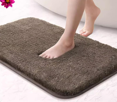 HOWNICE Cotton Floor Mat(Brown, Medium)