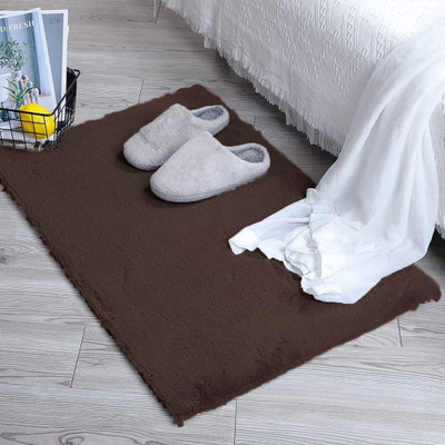 F i Polyester Door Mat(Chocolate, Small)