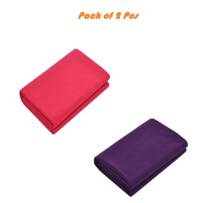 EXOTICE Cotton, Polyester Baby Bed Protecting Mat(Peach, Purple, 50x70 CM, Small, Pack of 2)