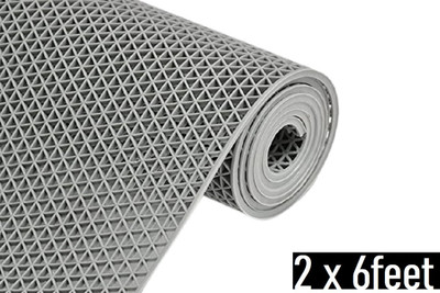 Shoppingzone Rubber Bathroom Mat(Grey Non-Slip Mat 2x6Feet, Large)