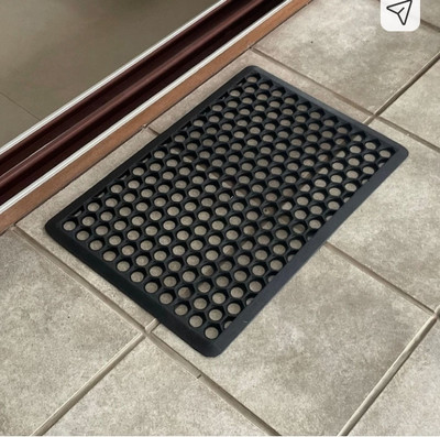 Kairali Rubber Door & Floor Mat(Black, Medium)