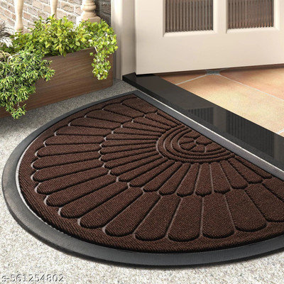 TICOLO Rubber Door & Floor Mat(Brown, Medium)