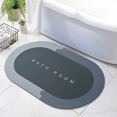 Expression Trading Rubber Bathroom Mat(Multicolor, Free)